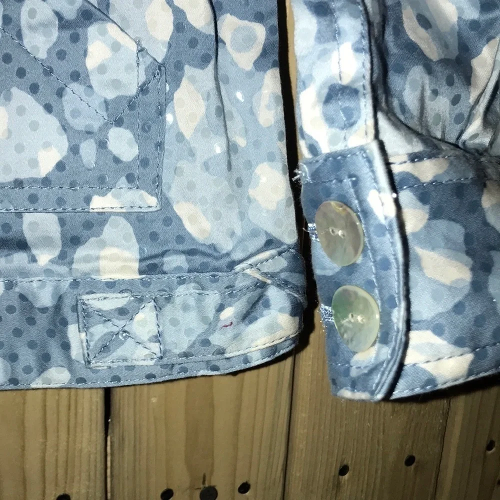 Ruby Rd. Blue White Jacket 8P - Picture 4 of 5